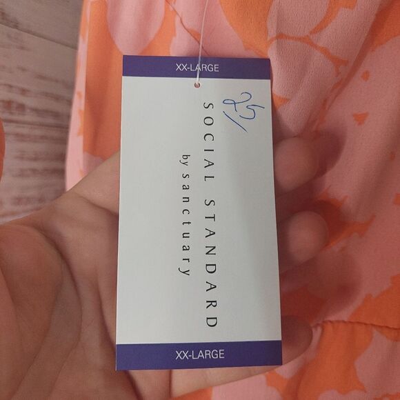 Ladies Floral Smocked Back Dress Social Standard by Sanctuary Size XXL - Picture 11 of 14